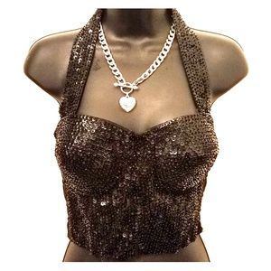 Sequins Crop Top